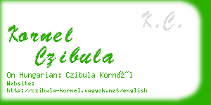 kornel czibula business card